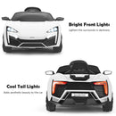 12V Electric Ride-On Car for Kids with Remote Control, Lights, MP3, and Opening Doors - White