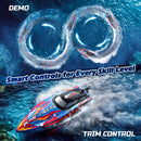DEERC YK080 High-Speed RC Boat with 40+ Minutes Runtime and 7 LED Lighting Options