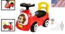 Monkey-Themed Red 4-Wheel Ride-On Car for Toddlers Ages 1-3