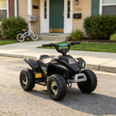 Black 6V Children's Electric Quad ATV with Forward and Reverse Function