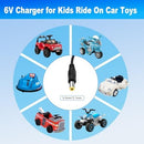 6V Power Adapter for Children's Electric Ride-On Vehicles, 1000mA Output, 2.1mm Connector