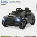 Dodge Charger Battery Operated Ride-On Car for Kids, Black