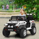 Chic White 2-Person Electric Truck with Remote and Music for Children