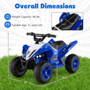 Navy 12V Kids Electric ATV Quad with LED Lights and 7 mph Speed