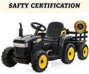 12V Electric Tractor for Kids with Trailer - Ride-On Toy for Toddlers