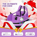 12V Electric Bumping Car for Kids with 360° Spin, Remote Control, and LED Lights