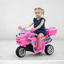 Pink 3-Wheeled Motorized Toy Trike with 6V Battery Power
