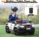 TOBBI 12V Police Electric Ride-On Car for Kids Aged 1-8
