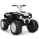 12V Electric Kids ATV Quad Ride-On Car with LED Lights and Music - White
