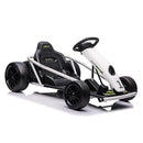 24V Electric Go Kart for Children Aged 8-12, 300W*2 High-Power Classic Model in White