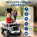 12V Kids Remote Control Dump Truck with Dump Bed, Shovel, and Music