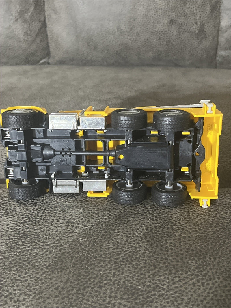 Yellow Die-Cast Micro Construction Crane Truck with Lights and Sounds
