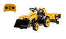 6V Construction Tractor Ride-On with Trailer and Functional Loader