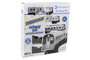 NYC MTA Battery-Powered Train Set with Track, 39" x 25", Silver Edition