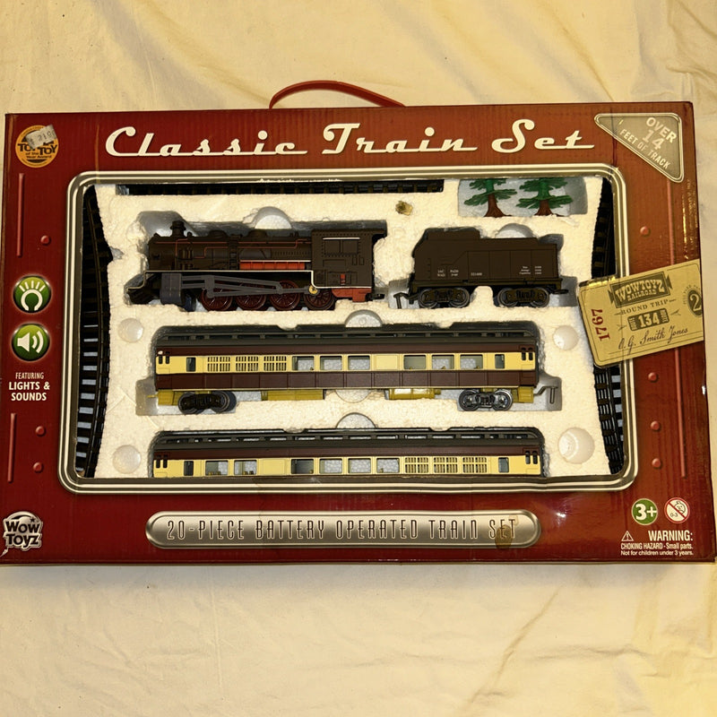 20-Piece Classic Battery Operated Train Set with Lights and Sounds
