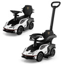 3 in 1 Lamborghini Stroller and Ride-On Car Toy - White