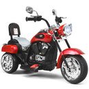 Red 3-Wheel Chopper Trike for Kids with Headlight and Horn