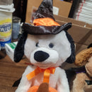 Set of 2 New Singing Animated Plush Puppy Dogs with Halloween Pumpkin Theme