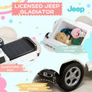 Aosom White Push Car for Kids with Engine Sounds and Horn, Ideal for Ages 1.5 to 3 Years