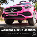 Licensed Mercedes-Benz 4-in-1 Toddler Push Car with Handle in Pink