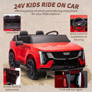 Cadillac Licensed 24V Electric Ride-On Car in Red