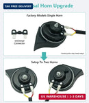 NEOGET 128dB Dual-Tone Automotive Horn Set with 1-to-2 Splitter