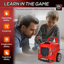 Red Truck Engine Playset with Lights, Sounds, and Steering Wheel for Kids 3+