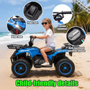 24V 160W Children's Off-Road ATV with Bluetooth, LED Lights, and Storage Racks