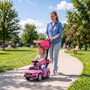 Licensed Mercedes-Benz 4-in-1 Toddler Push Car with Handle in Pink