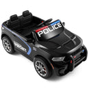 12V Electric Police Car for Kids with Dual Speed, LED Lights, Remote Control, Music, and Horn