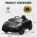 Porsche 718 12V Electric Ride-On Car for Kids - Black