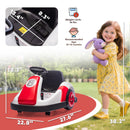 Qaba Red 6V Electric Bumper Car for Kids with Large Wheels