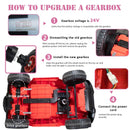 24V High-Performance Motor Gearbox Set for Ride-On Toys - 2 Pack, 40000RPM
