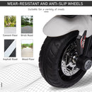 White 3-Wheel Kids Electric Motorcycle with Horn and Traction Tires