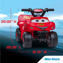 Disney Cars Quad Ride-On Toy for Toddlers Ages 1.5-3, 6 Volt Battery Powered