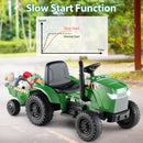Dual Function Kids Ride-On Tractor 12V Battery Operated Toy Car with Remote Control