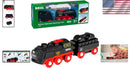 Interactive Steam-Powered Train with Lights for Imaginative Play