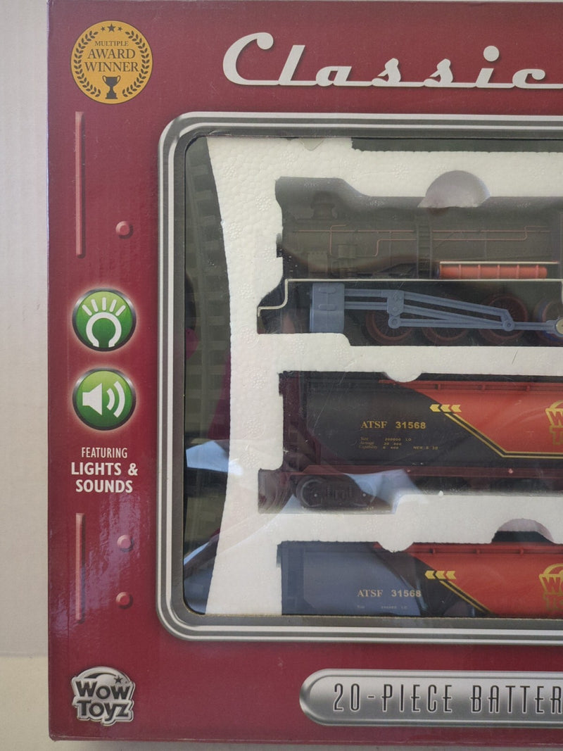 20-Piece Classic Battery-Operated Passenger Train Set with Lights and Sounds