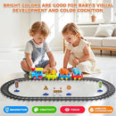 Toddler Train Playset with Steam, Sounds, Lights, and 3 Animal Cars