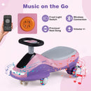 Flashing Wheel Ride-On Car with Lights and Music for Kids 3 Years and Up