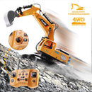 16 Channel RC Excavator Toys for Boys - Remote Control Construction Excavator