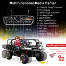 12V Black Electric Dump Truck for Kids with Remote Control and Shovel