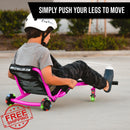 EzyRoller Pink Ride-On Toy with LED Wheels for Ages 3-12