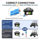 24V Lithium Battery 7Ah/12Ah for Ride-On Vehicles & Power Wheels, Lightweight and Durable