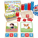 Gojmzo Montessori Wooden CVC Word Spelling Activity Set