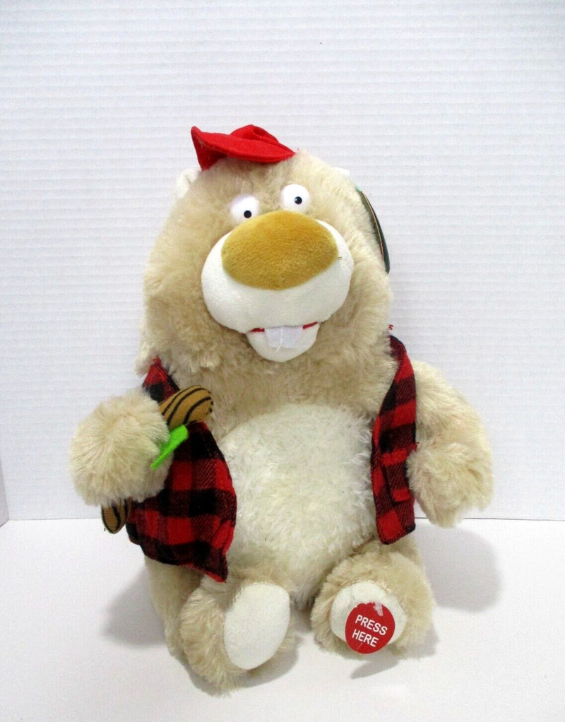 Animated Deluxe Woodchuck Toy 11-Inch Tall Talking with 4 Fun Tongue Twisters