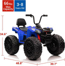 24V Kids All-Terrain ATV Electric Ride-On Car with Remote Control, LED Lights, and Music