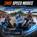Qaba 24V Dual Motor Electric Drift Go Kart for Children Aged 6 and Up, Gray