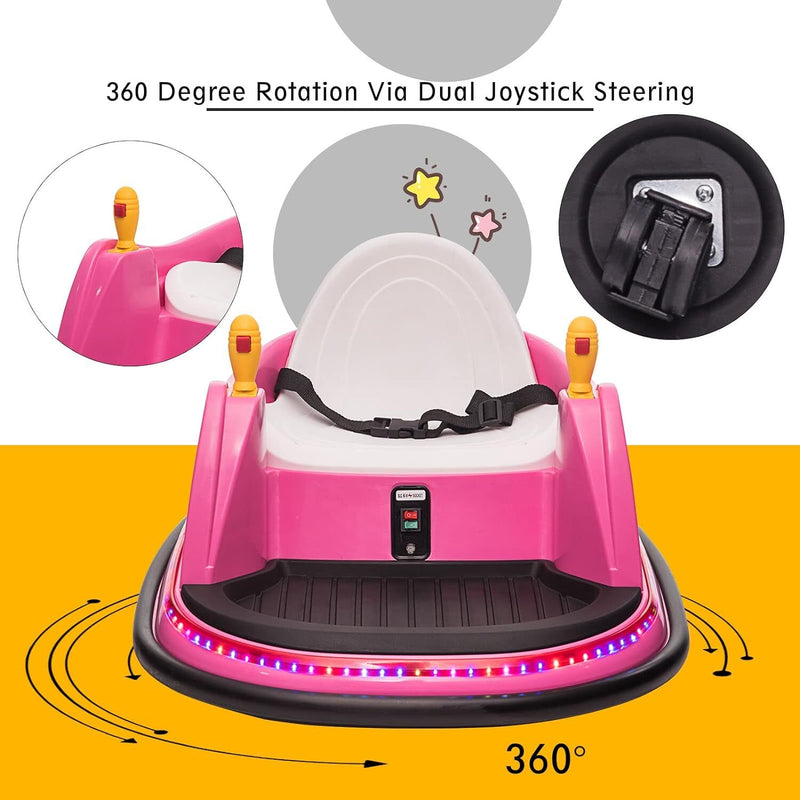6V Electric Ride-On Bumper Car with Remote Control for Kids and Toddlers
