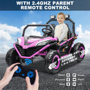 24V Kids 2-Seater Off-Road Ride-On UTV Car with 400W Motor, EVA Wheels, and Remote Control - Purple